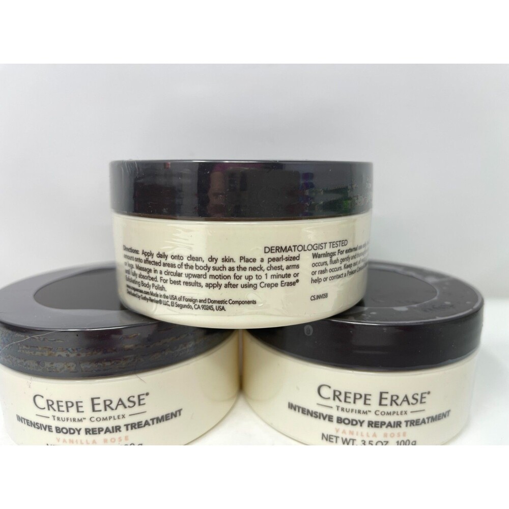 3xCrepe Erase Trufirm Complex Intensive Body Repair Treatment 3.5oz VANILLA ROSE - Picture 2 of 3